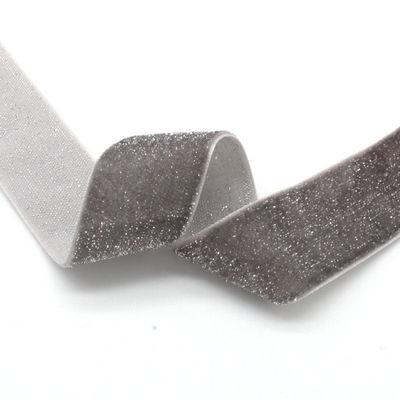 Le ruban de velours argenté doré brillant 10 mm-38 mm