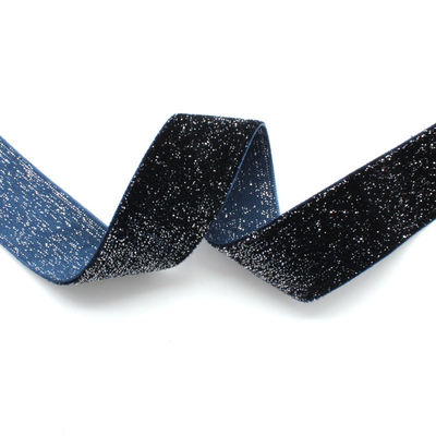 Le ruban de velours argenté doré brillant 10 mm-38 mm
