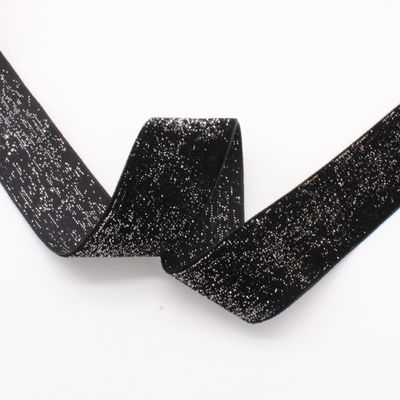 Le ruban de velours argenté doré brillant 10 mm-38 mm