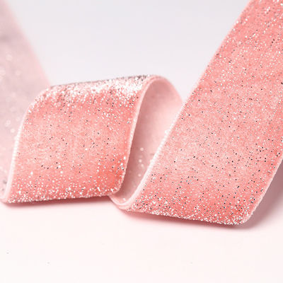 Le ruban de velours argenté doré brillant 10 mm-38 mm