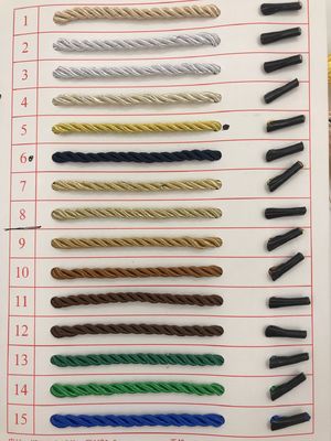 3 fils de câbles en nylon à double tresse 1 cm de câbles poly
