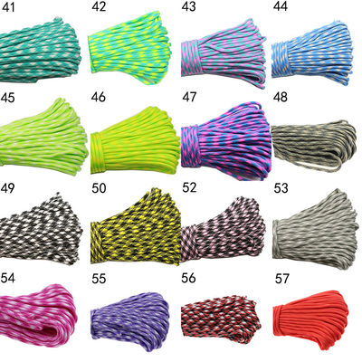 Corde de nylon orange colorée ISO9001 Corde en polyester à double tresse