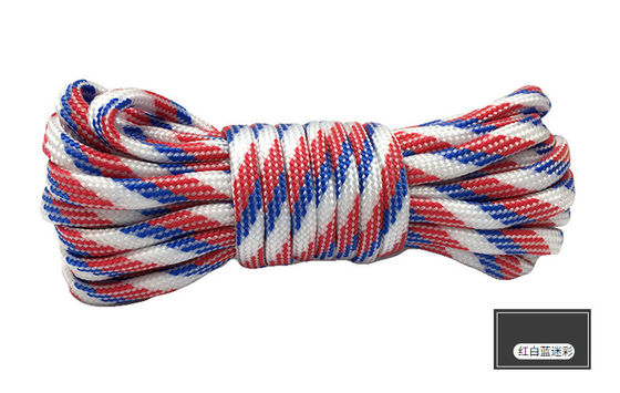 Corde de nylon orange colorée ISO9001 Corde en polyester à double tresse