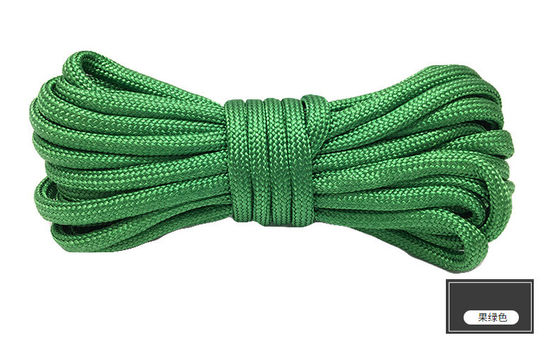 Corde de nylon orange colorée ISO9001 Corde en polyester à double tresse