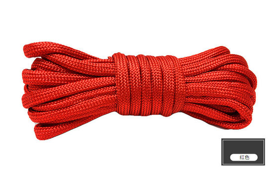 Corde de nylon orange colorée ISO9001 Corde en polyester à double tresse