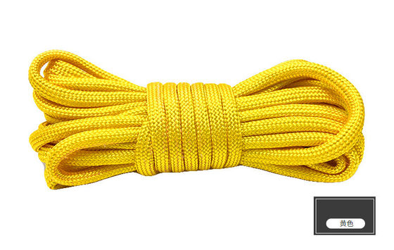 Corde de nylon orange colorée ISO9001 Corde en polyester à double tresse