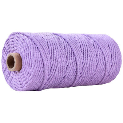 Corde en nylon à 3 brins en vert Corde en coton tressée en macramé de 3 mm