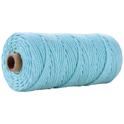 Corde en nylon à 3 brins en vert Corde en coton tressée en macramé de 3 mm