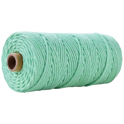 Corde en nylon à 3 brins en vert Corde en coton tressée en macramé de 3 mm