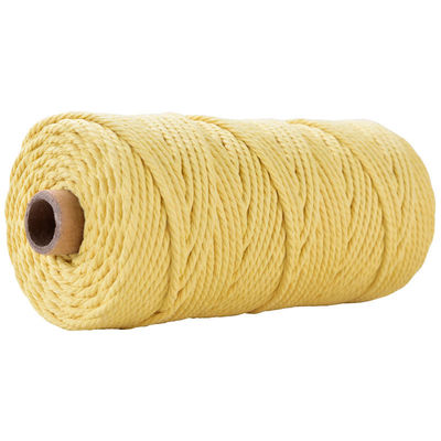 Corde en nylon à 3 brins en vert Corde en coton tressée en macramé de 3 mm