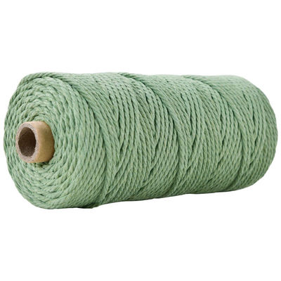 Corde en nylon à 3 brins en vert Corde en coton tressée en macramé de 3 mm