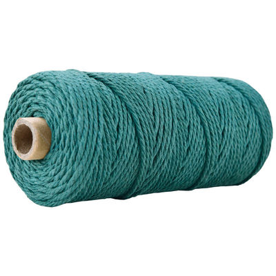 Corde en nylon à 3 brins en vert Corde en coton tressée en macramé de 3 mm