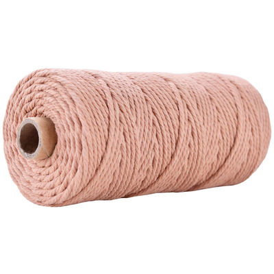 Corde en nylon à 3 brins en vert Corde en coton tressée en macramé de 3 mm