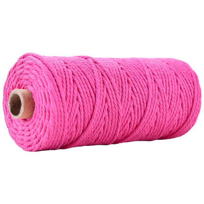 Corde en nylon à 3 brins en vert Corde en coton tressée en macramé de 3 mm
