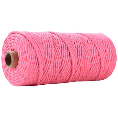 Corde en nylon à 3 brins en vert Corde en coton tressée en macramé de 3 mm