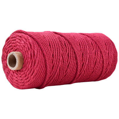 Corde en nylon à 3 brins en vert Corde en coton tressée en macramé de 3 mm