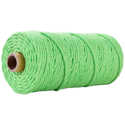 Corde en nylon à 3 brins en vert Corde en coton tressée en macramé de 3 mm