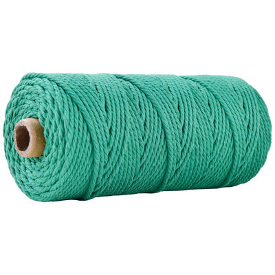 Corde en nylon à 3 brins en vert Corde en coton tressée en macramé de 3 mm
