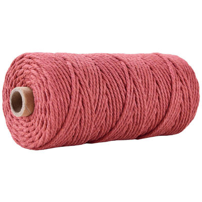 Corde en nylon à 3 brins en vert Corde en coton tressée en macramé de 3 mm