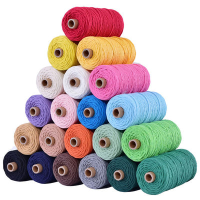 Corde en nylon à 3 brins en vert Corde en coton tressée en macramé de 3 mm