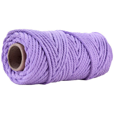 50 m de corde de macramé rose poussiéreux 5 mm de corde de coton rose ISO9001 3 fils