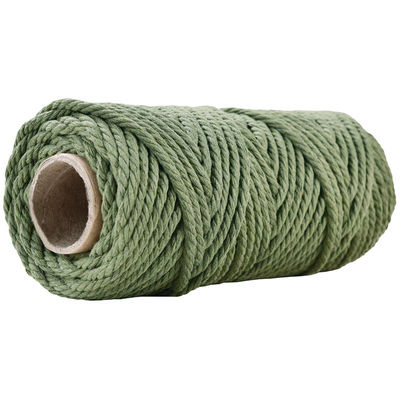 50 m de corde de macramé rose poussiéreux 5 mm de corde de coton rose ISO9001 3 fils