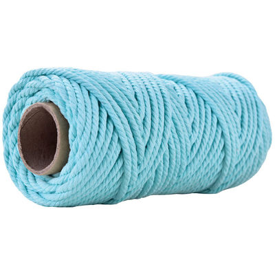 50 m de corde de macramé rose poussiéreux 5 mm de corde de coton rose ISO9001 3 fils