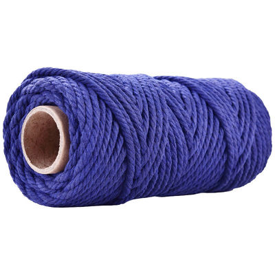 50 m de corde de macramé rose poussiéreux 5 mm de corde de coton rose ISO9001 3 fils
