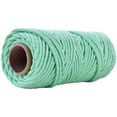 50 m de corde de macramé rose poussiéreux 5 mm de corde de coton rose ISO9001 3 fils