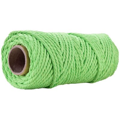 50 m de corde de macramé rose poussiéreux 5 mm de corde de coton rose ISO9001 3 fils