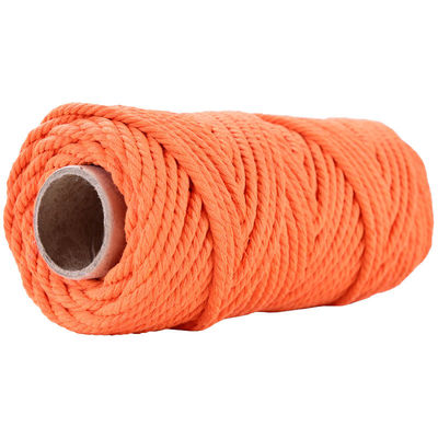50 m de corde de macramé rose poussiéreux 5 mm de corde de coton rose ISO9001 3 fils