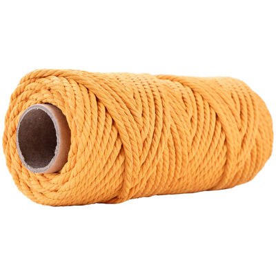 50 m de corde de macramé rose poussiéreux 5 mm de corde de coton rose ISO9001 3 fils