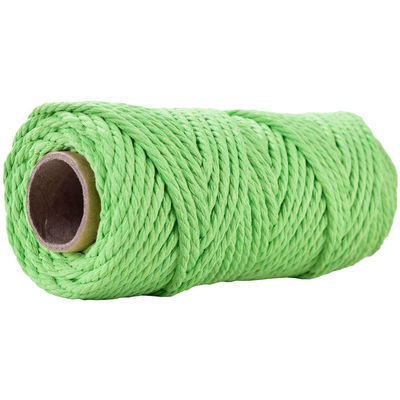 50 m de corde de macramé rose poussiéreux 5 mm de corde de coton rose ISO9001 3 fils