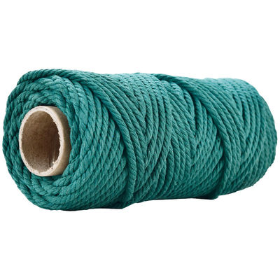 50 m de corde de macramé rose poussiéreux 5 mm de corde de coton rose ISO9001 3 fils