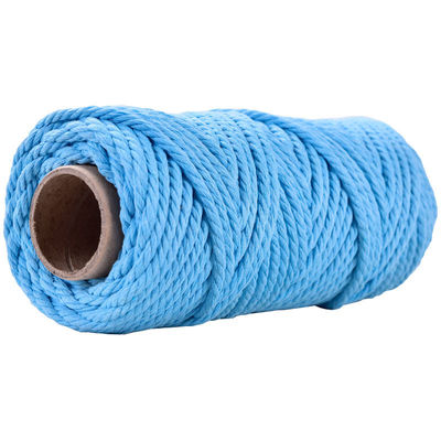 50 m de corde de macramé rose poussiéreux 5 mm de corde de coton rose ISO9001 3 fils
