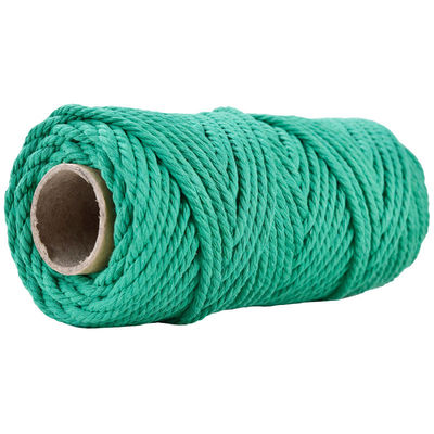 50 m de corde de macramé rose poussiéreux 5 mm de corde de coton rose ISO9001 3 fils