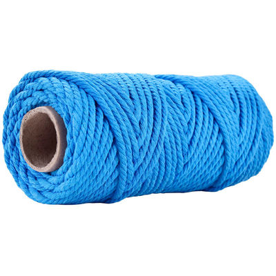 50 m de corde de macramé rose poussiéreux 5 mm de corde de coton rose ISO9001 3 fils