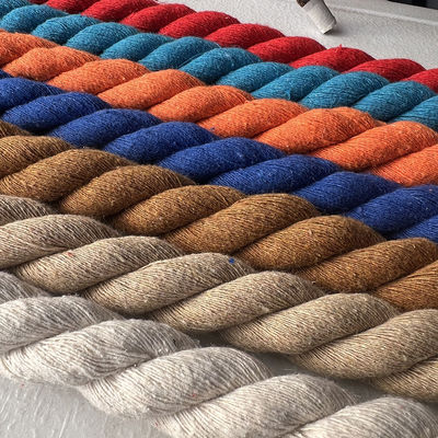 Corde en coton tordu 20 mm rose ISO14001 3 fils de macrame
