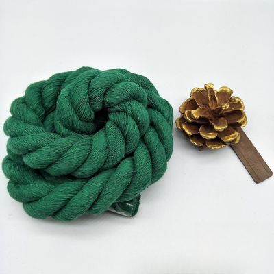Corde en coton tordu 20 mm rose ISO14001 3 fils de macrame