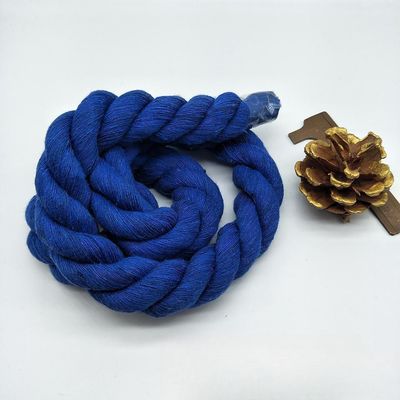 Corde en coton tordu 20 mm rose ISO14001 3 fils de macrame