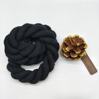 Corde en coton tordu 20 mm rose ISO14001 3 fils de macrame