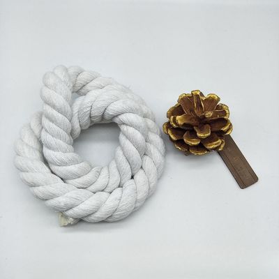 Corde en coton tordu 20 mm rose ISO14001 3 fils de macrame