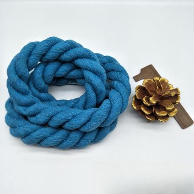 Corde en coton tordu 20 mm rose ISO14001 3 fils de macrame