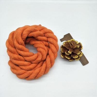 Corde en coton tordu 20 mm rose ISO14001 3 fils de macrame