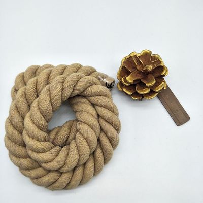 Corde en coton tordu 20 mm rose ISO14001 3 fils de macrame