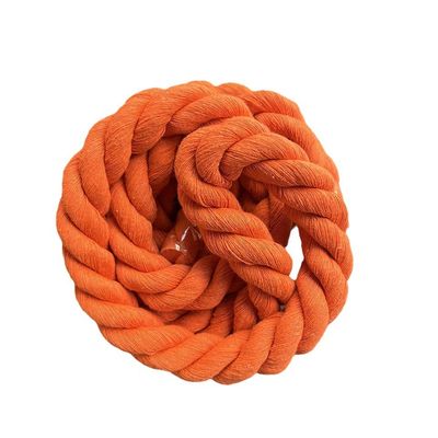 Corde en coton tordu 20 mm rose ISO14001 3 fils de macrame