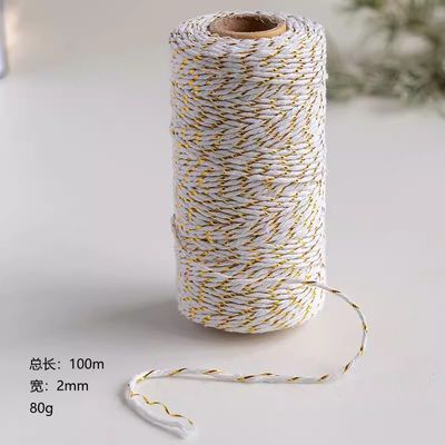 Faites-le vous-même 2 fils de cordon tordu 550 livres 2 mm de cordon de coton macramé