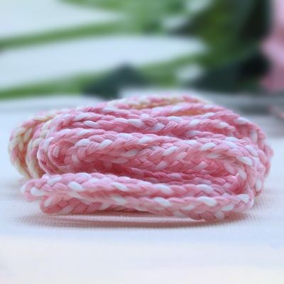 Vêtement 3 fils Cordon macramé Orange Blanc 5 mm 3 fils Cordon de coton