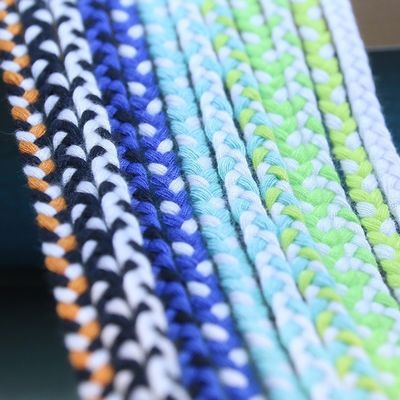 Vêtement 3 fils Cordon macramé Orange Blanc 5 mm 3 fils Cordon de coton