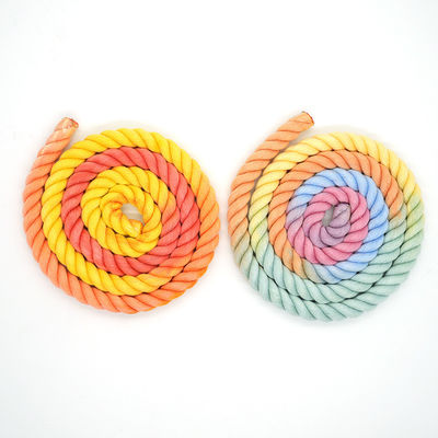 13 mm Corde en coton à trois brins en couleurs mixtes, courroie de chien, corde d'escalade